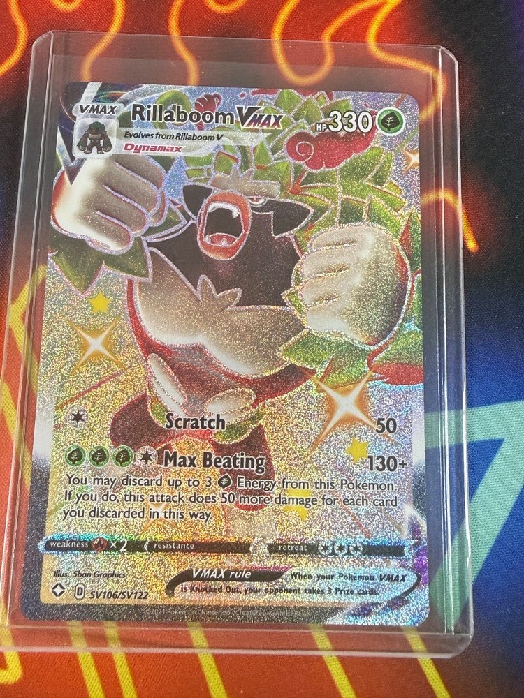 shiny rillaboom pokemon card - - SV006/SV122 - Shining Fates - Vault Evolves from null Type Pokemon Rillaboom VMAX SV106/SV122 Shining