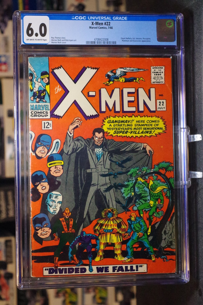 X-MEN #22 CGC 6.0 (1966) Scarecrow Appearance Count Nefaria App