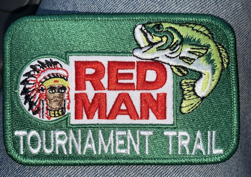 red man tobacco patch Man, America's Best Chew Town Hat Company Red Man Cewing Tobacco Embroidered
