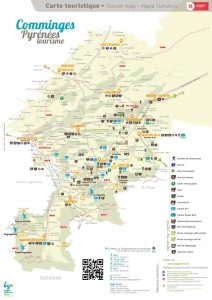 Carte touristique Aspet Salies du Salat Tourisme Saint Martory Toulouse Pyrénées