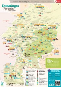 Carte touristique Office de tourisme Cagire Garonne Salat 2024